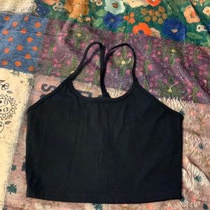 Paragon FitWear Black Sports Bra Crop Top | size small